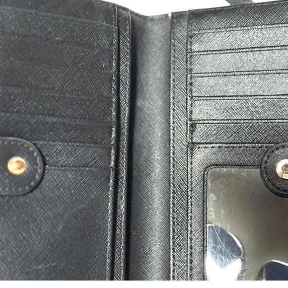 Kate Spade Classic Wallet - Black with Silver - Zipper Pocket, Snap Closure - Picture 10 of 10